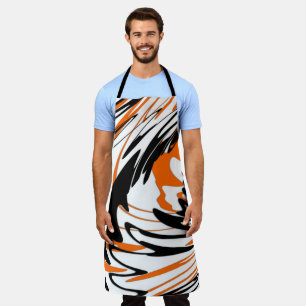 Bengale kleuren, vierkant Oranje en zwart Schort