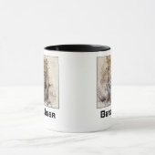 Bengale Tiger Tête Illustration Mug (Centre)