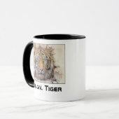 Bengale Tiger Tête Illustration Mug (Devant gauche)