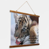 Bengale tijgerkub hangend wandkleed (Gebogen)