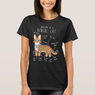Bengalen Kat Anatomie Leuk Huisdier Bengalen Mam K T-shirt