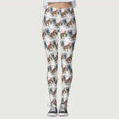 Bengalen Kat in Sneeuw Kerstmis Leggings (Voorkant)