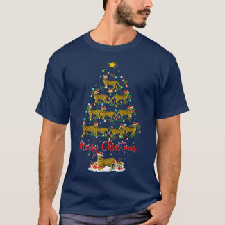 Bengalen met een klas die overeenkomt met de kerst t-shirt