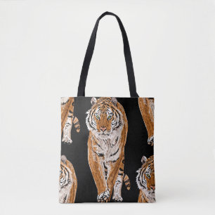 Bengalen tijger schets: dierenprint draagtas