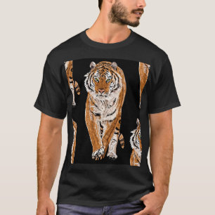 Bengalen tijger schets: dierenprint t-shirt