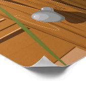 Bengalese Cartoon reist poster print. (Hoek)