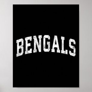 Bengals Mascot Athletic Sports Name Design Poster