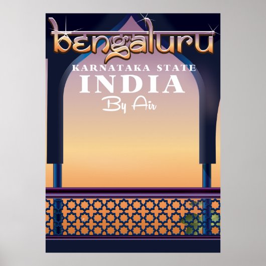 Bengaluru, Inde poster voyage (Devant)