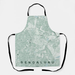Bengaluru India Stadskaart Minimaal Design Schort