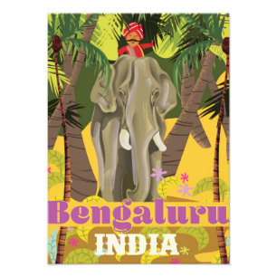 Bengaluru Indiase reisposter Foto Afdruk