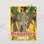 Bengaluru Indische reisposter Briefkaart (Voorkant / Achterkant)