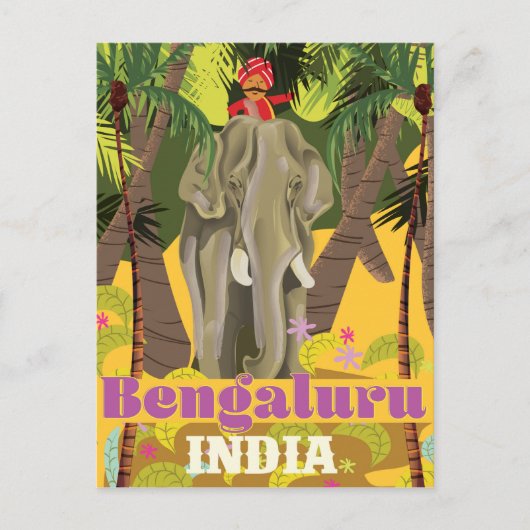 Bengaluru Indische reisposter Briefkaart (Voorkant)