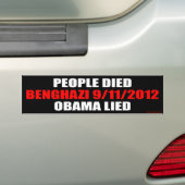 Benghazi, 11-09-2012 bumpersticker (Op auto)