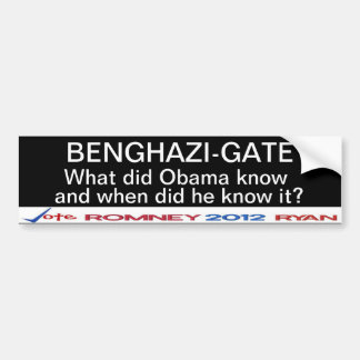 Benghazi-Gate Wat wist Obama? Sticker
