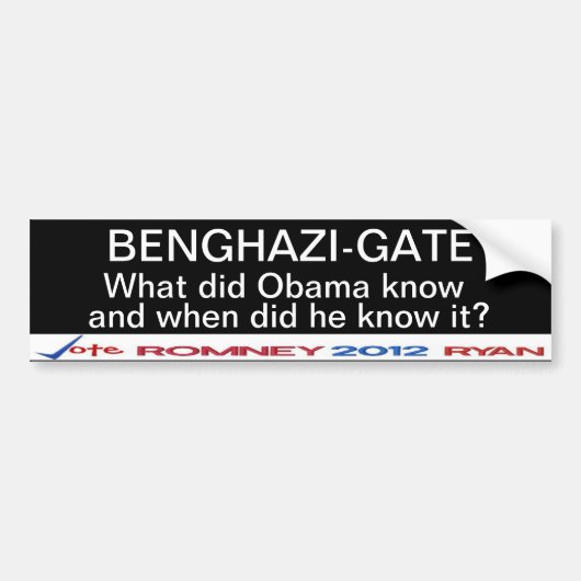 Benghazi-Gate Wat wist Obama? Sticker (Voorkant)