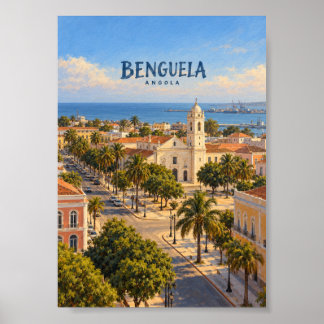 Benguela Schilderachtige Reis Kunst Poster