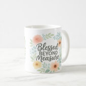 Béni au-delà de la mesure 15 Oz café Mug (Devant droit)