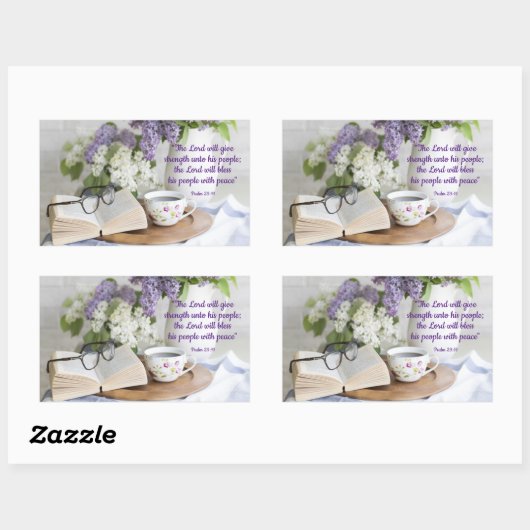 Béni avec Sticker rectangulaire de paix (Feuille)