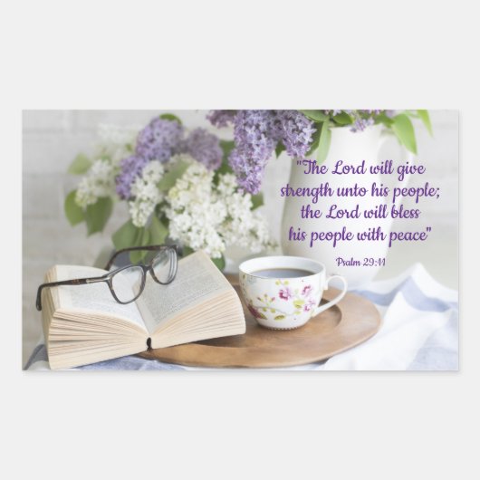 Béni avec Sticker rectangulaire de paix (Devant)