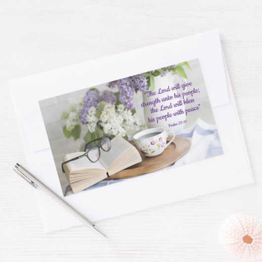 Béni avec Sticker rectangulaire de paix (Enveloppe)