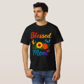 Béni d'être maman Tshirt papillon floral coloré (Devant entier)