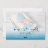 Béni | Faire-part de naissance Valentine bleue (Dos)