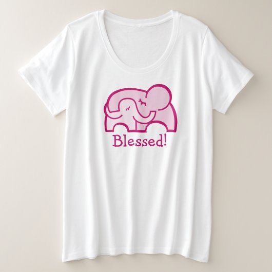 Béni ! l'éléphant embrasse la maternité t-shirt ro (Design devant)