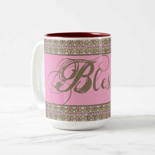Béni ! Mug à café fantaisie (Rose) (Devant gauche)