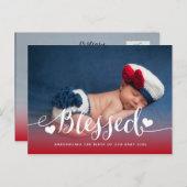 Béni | Photo Baby Faire-part de naissance (Devant / Derrière)