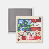 "Béni soit la nation" Magnet d'écriture (Recto/Verso)