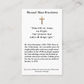 Béni Titus Brandsma Carmelite Priest Carte Sainte (Dos)