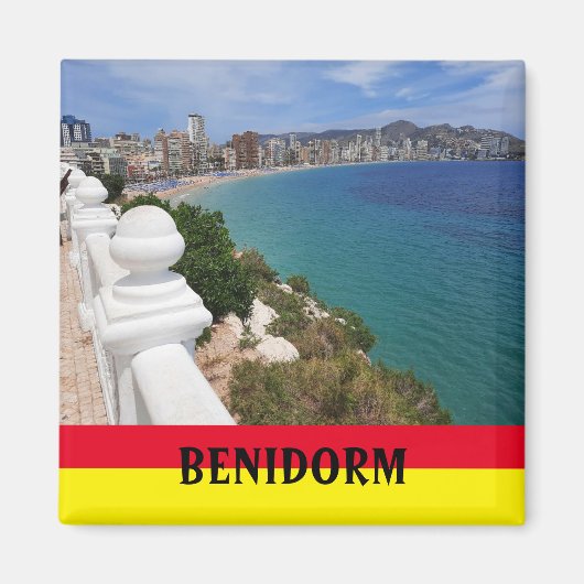 Benidorm Playa Levante Strand Spanje Souvenir Magneet (Voorkant)