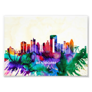 Benidorm Skyline Foto Afdruk