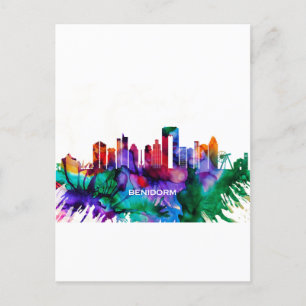 Benidorm Skyline Uitnodiging Briefkaart