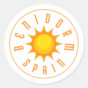 BENIDORM SPAIN SUN RONDE STICKER