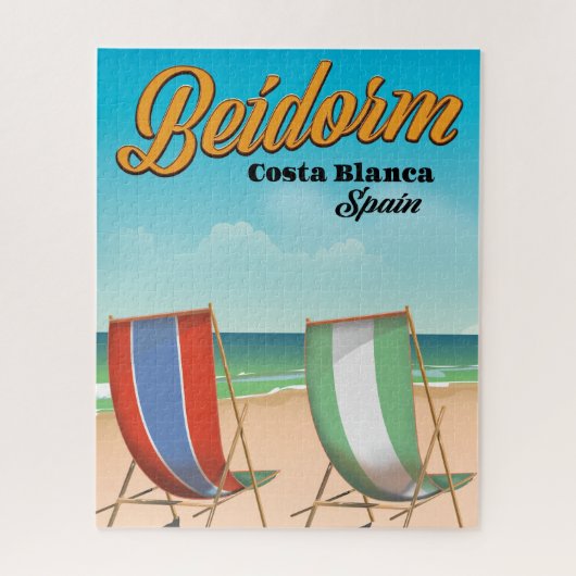 Benidorm strand reisposter legpuzzel (Verticaal)
