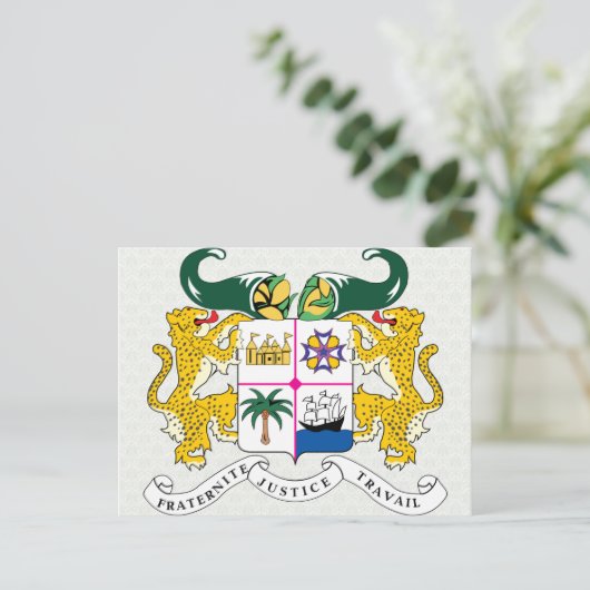 Benin Coat of Arms detail Briefkaart (Staand voorkant)