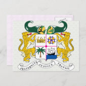 Benin Coat of Arms detail Briefkaart (Voorkant / Achterkant)