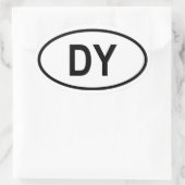 Benin "DY" Ovale Sticker (Tas)
