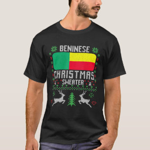Benin Flag Beninese kerstkeuter T-shirt