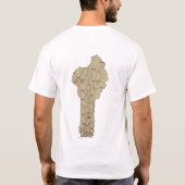 Benin Flag en Map T-Shirt (Achterkant)