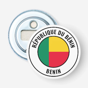 Benin Flag: groots patriottische bottenopener Button Flesopener