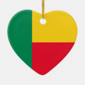 Benin Flag Heart Ornament (Voorkant)