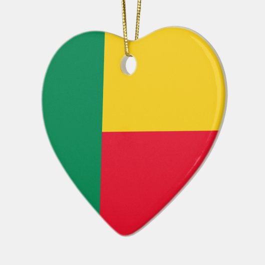 Benin Flag Heart Ornament (Links)
