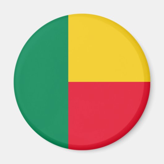 Benin Flag Magnet Magneet (Voorkant)