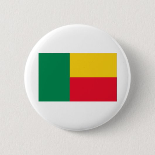 Benin Flag Ronde Button 5,7 Cm (Voorkant)