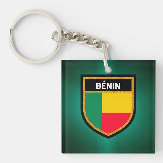 Bénin Flag Sleutelhanger (Voorkant)