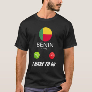 Benin Flag Souvenir Benin roept op tot T-shirt