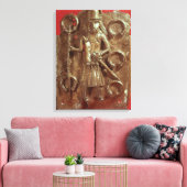 Benin plaque canvas afdruk (Insitu (Woonkamer))