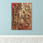 Benin plaque canvas afdruk (Insitu (Houten vloer))